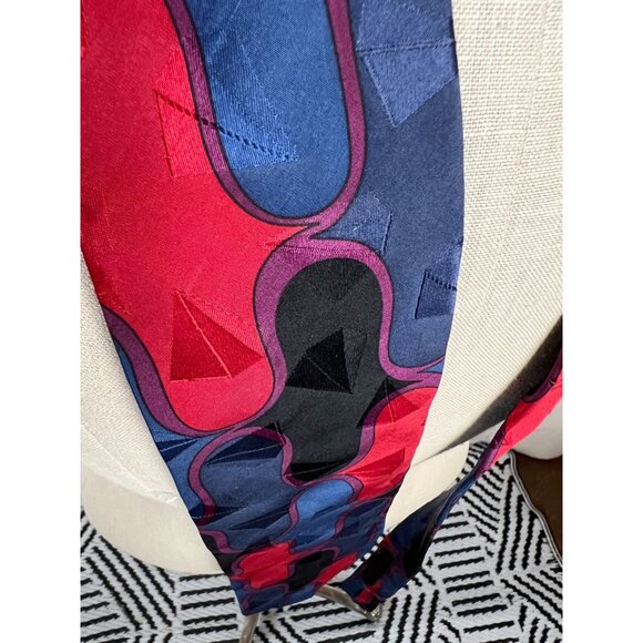 Vintage Halston III Silk Tie Abstract Pattern Vintage - Picture 5 of 16